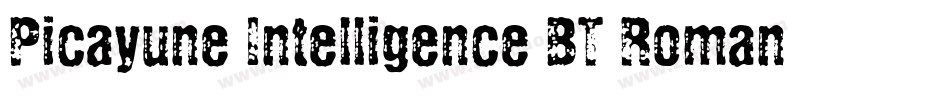 Picayune Intelligence BT Roman字体转换